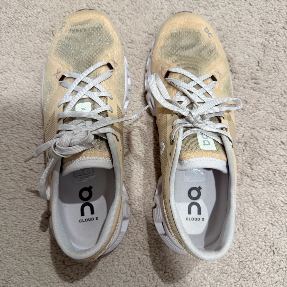 On Running Cloud X Women's Pale Yellow Sneakers